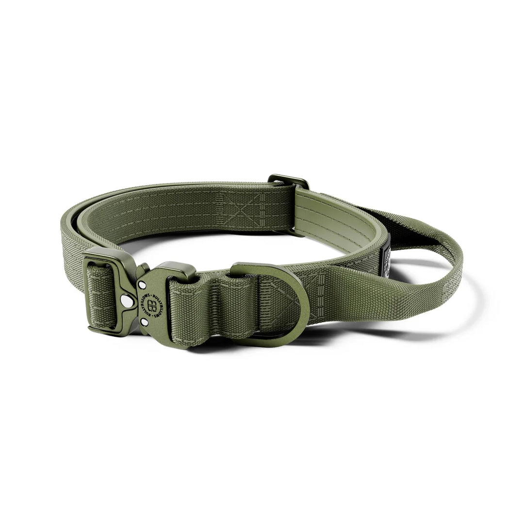 Kaelarihm kerge Combat kinnitusega Bullybillows 2,5cm khaki & khaki