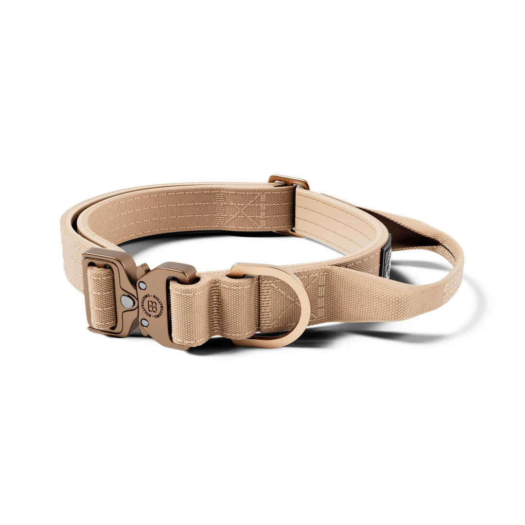 Kaelarihm kerge Combat kinnitusega Bullybillows 2,5cm tan & tan
