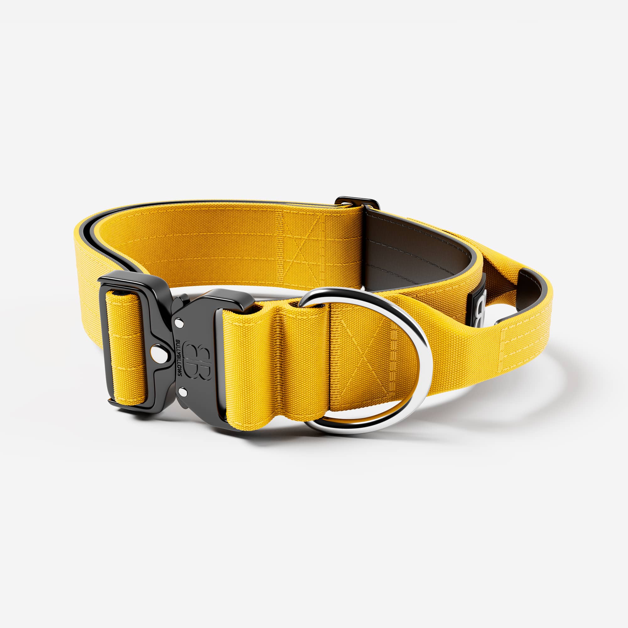Kaelarihm Combat kinnitusega Bullybillows 4cm kollane