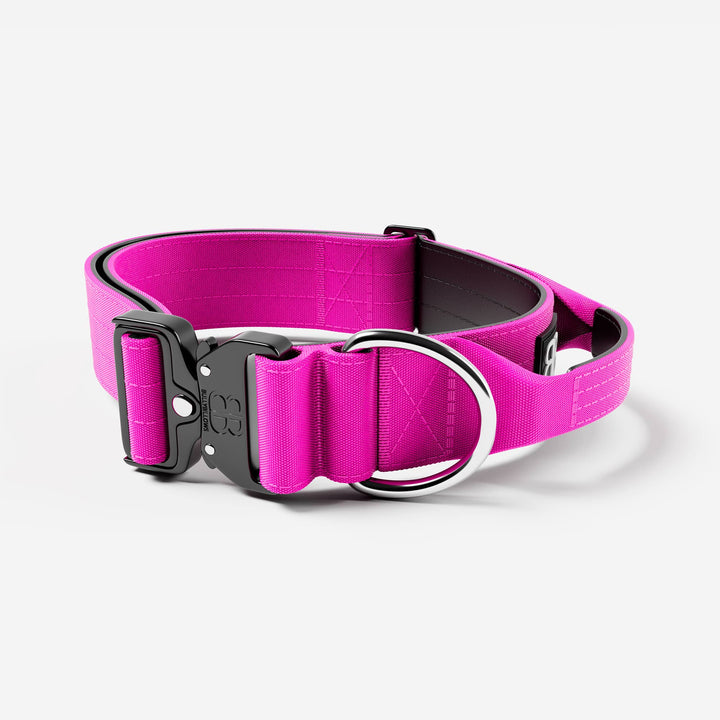 Kaelarihm Combat kinnitusega Bullybillows 4cm magenta
